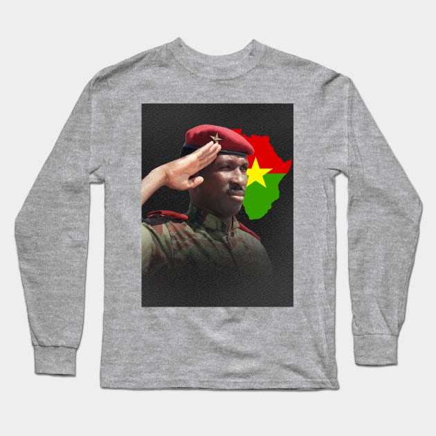 Black History Series | Thomas Sankara Afrocentric Design Long Sleeve T-Shirt by Panafrican Studies Group